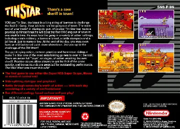 Tin Star (USA) box cover back